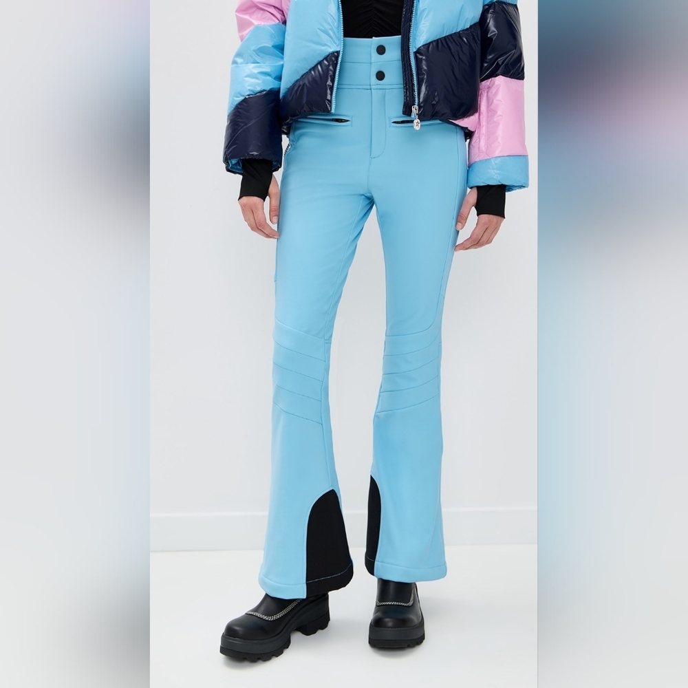 Perfect Moment Aurora High Waist Flare Ski Pants in Sky Blue